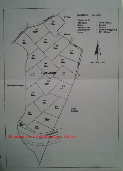 tanah akses tol cimanggos